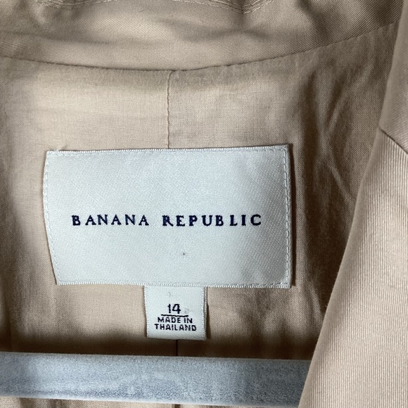 Banana Republic Tan Blazer Size 14 Cotton Blend - Picture 3 of 9